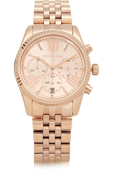 michael kors lexington rose gold-tone watch|lexington gold tone watches.